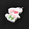 Opaque Resin Pendants RESI-V0003-02B-2