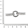 Ring Brass Micro Pave Clear Cubic Zirconia Fold Over Clasps KK-Z143-12P-3