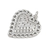 Brass Micro Pave Cubic Zirconia Pendants KK-A269-11P-2