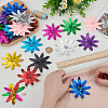 33Pcs 11 Colors Flower PVC Glitter Sequins Ornament Accessories DIY-FG0008-26-3