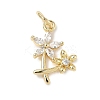 Brass Micro Pave Cubic Zirconia Charms LS-ZIRC-I356-32G-1
