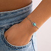 Fashionable Alloy Box Chain Slider Bracelets FS-WG96D3B-01-1