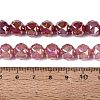 Anti-Tarnish Electroplate Glass Beads Strands GLAA-N064-10mm-14-2