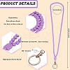 1Pc Silicone ID Card Neck Strap Card Holder NJEW-SW00027-04-2