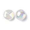 UV Plating Luminous Transparent Acrylic Beads OACR-P010-05D-4