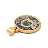 PVD Vacuum Plating 304 Stainless Steel with Paua Shell Pendants STAS-G268-02Q-G-3