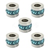 201 Stainless Steel Polymer Clay Rhinestone Inlaid Beads RB-YW0001-11E-1