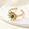 304 Stainless Steel Cuff Rings for Women RJEW-U062-02C-02G-2