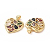 Brass Cubic Zirconia Pendants ZIRC-I062-27G-3