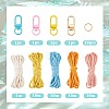 DIY Handmade Woven Cotton Bowknot Keychain Making Kits DIY-SC0028-14-2