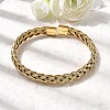Braided 304 Stainless Steel Cuff Bangles for Women BJEW-A067-07G-1