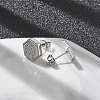 304 Stainless Steel Micro Pave Clear Cubic Zirconia Stud Earrings STAS-Z107-01P-01-3