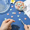 DIY Alloy Enamel Heart with Letter A~Z Pendant Decoration Making Kits DIY-CJ0003-08-5