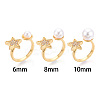 Star Brass Micro Pave Cubic Zirconia Cup Peg Ring Settings LS-KK-N274-06G-4
