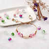 Transparent Spray Painted Crackle Glass Beads Strands GLAA-TA0003-09-13