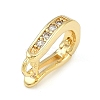 Brass Micro Pave Clear Cubic Zirconia Twister Clasps KK-L219-01G-02-1