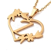 PVD Vacuum Plating 201 Stainless Steel Pendant Necklaces NJEW-R267-02Z-G-4