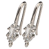 Brass Pave Clear Cubic Zirconia Earring Hooks KK-R149-20P-1