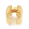 Oval Clear Cubic Zirconia Open Cuff Ring X-RJEW-L121-039G-3
