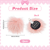 Faux Mink Fur Shoes Buckle Clip AJEW-WH0248-670A-2