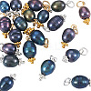 20Pcs 2 Style Natural Cultured Freshwater Pearl Pendants PALLOY-TAC0203-3