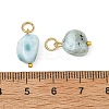 Natural Larimar Pendants PALLOY-JF05952-3