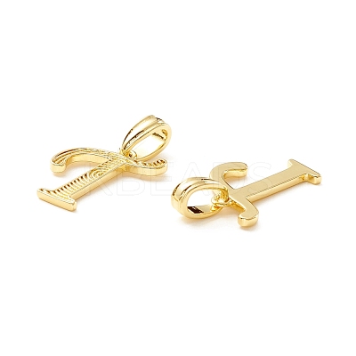 Rack Plating Eco-Friendly Brass Letter Pendants KK-K265-02G-T-1