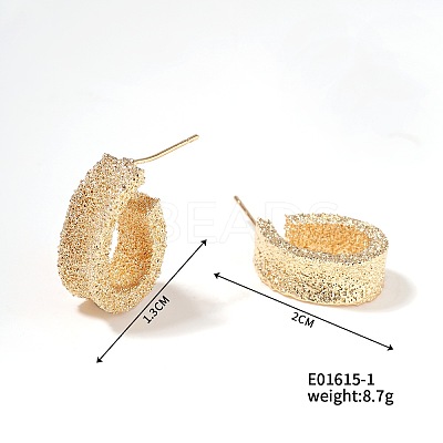 Geometric C-shaped Earrings FE7796-1-1