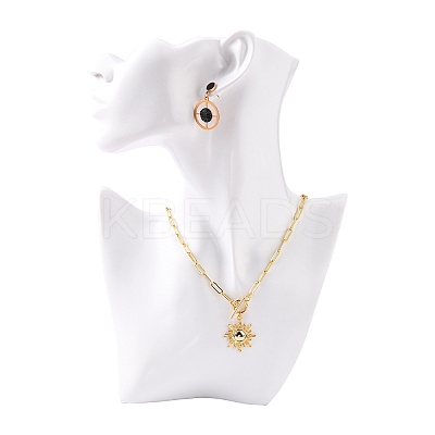 High End Resin Side Body Model Portrait Jewelry Stand NDIS-B001-03C-1