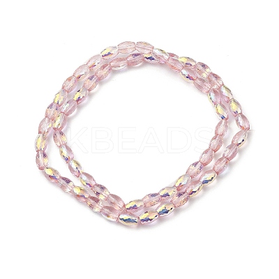Transparent Electroplate Glass Beads Strands EGLA-I017-01-AB02-1