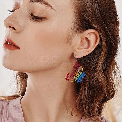 DIY Filigree Dangle Earring Making Kit DIY-SZ0008-57-1