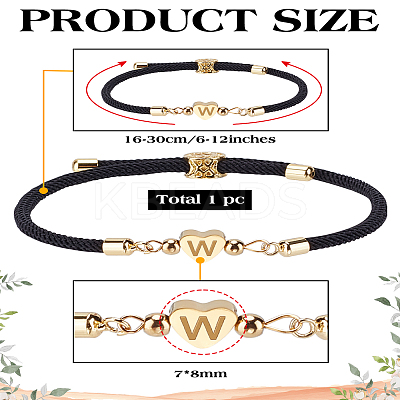 1Pc Adjustable Nylon Cord Bracelets for Women Men BJEW-LP0001-30W-1