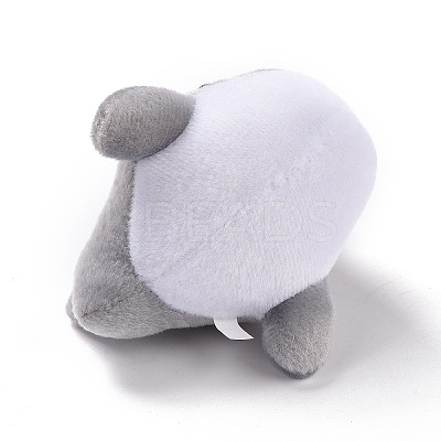 PP Cotton Mini Animal Plush Toys Dolphin Pendant Decoration HJEW-C002-01B-1