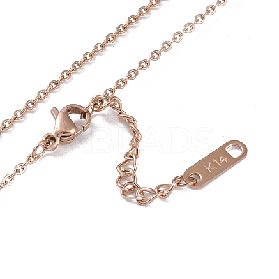 Ion Plating(IP) 304 Stainless Steel Cable Chain Necklaces NJEW-G081-07-1
