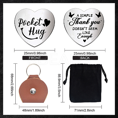 Heart Double-Sided Engraved Stainless Steel Commemorative Decision Maker Coin Set AJEW-GL0002-01J-1