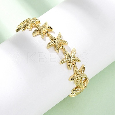 Brass Link Bracelets for Women BJEW-H209-01G-1