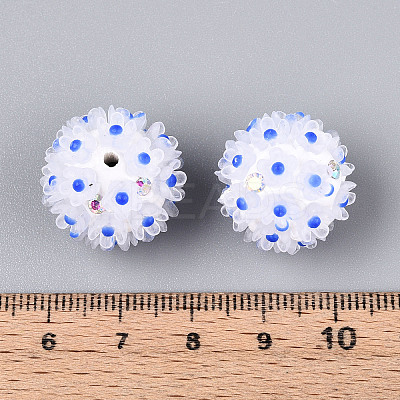 Handmade Polymer Clay Rhinestone with Resin Daisy Flower CLAY-T022-02C-1