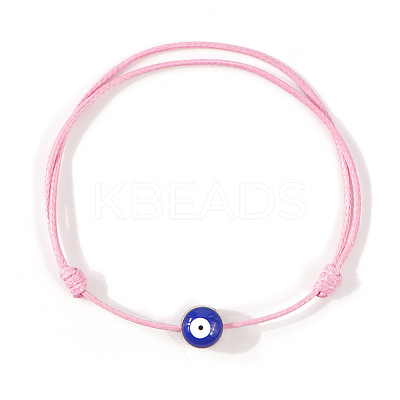 Resin Enamel Evil Eye Beaded Braided Bracelets VX2201-4-1