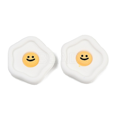 Smiley Face Resin Cabochons CRES-S372-01F-1