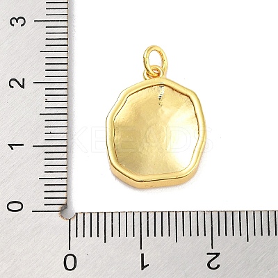 Real 18K Gold Plated Rack Plating Brass Enamel Pendants KK-M293-29G-04-1
