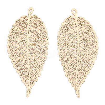 Rack Plating Brass Filigree Big Pendants KKC-T001-55KC-1