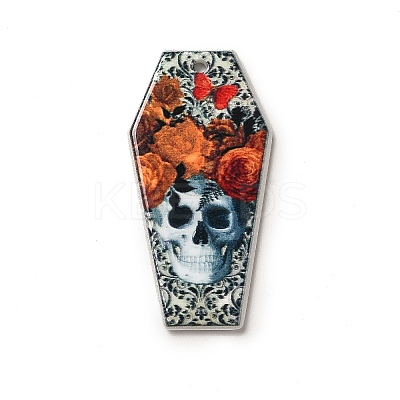 Halloween Printed Acrylic Pendants MACR-K330-20B-1