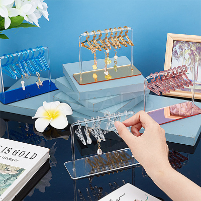 4 Sets 4 Colors Acrylic Earring Display Stands EDIS-PH0001-70-1