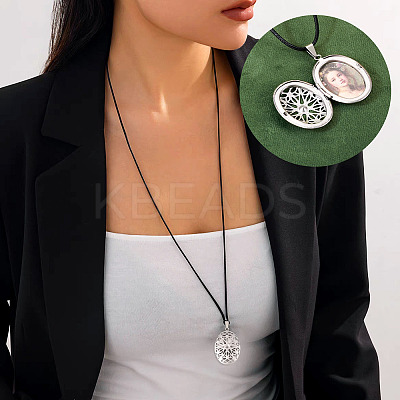6Pcs 6 Styles 316 Stainless Steel Locket Pendants STAS-TA0003-24-1