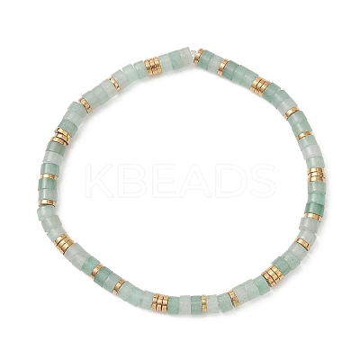 Natural Green Aventurine Beads Stretch Bracelet for Women BJEW-JB13215-02-1