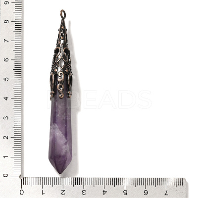 Natural Amethyst Pointed Big Pendants G-P560-02R-21-1