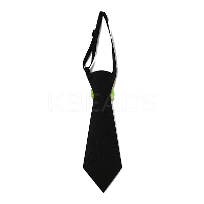 Easter Theme Rabbit Egg Glitter Felt Necktie AJEW-C030-01B-1