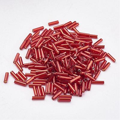 Glass Bugle Beads SEED-E001-12mm-25-1