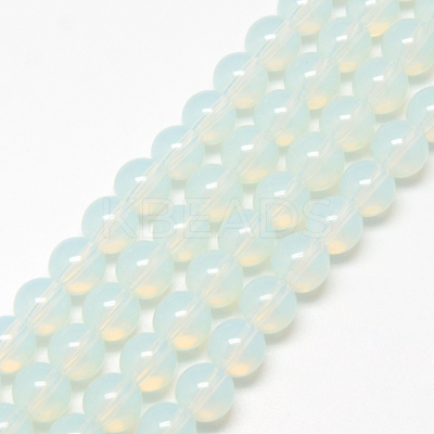 Baking Paint Glass Beads Strands X-DGLA-Q023-8mm-DB1-1
