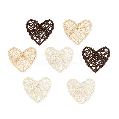 Heart Rattan Balls AJEW-CJ0001-12-1